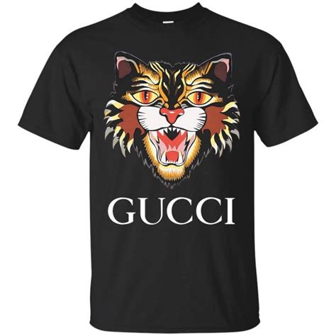 gucci black cat shirt fake|gucci mules angry cat.